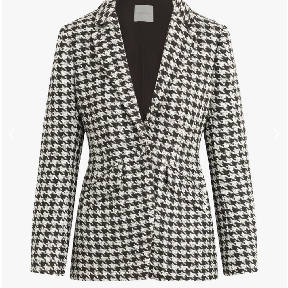 Favorite Daughter Black and White Houndstooth Blazer